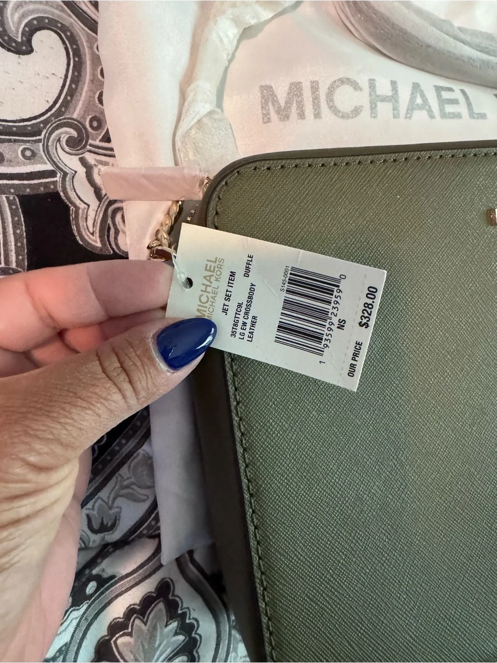 Michael Kors Olive Green Crossbody Bag - Picture 2 of 5